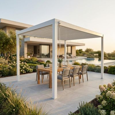 OAKSHAFT - pergola bioclimatica a doppia lamella 3 x 3