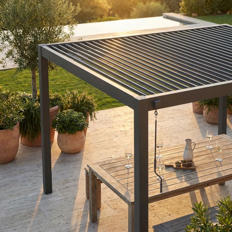 OAKSHAFT - pergola bioclimatica a doppia lamella 3 x 4