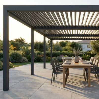 MOONTRIMMER - modulo per estensione pergola bioclimatica in alluminio modulare 3 x 3 m
