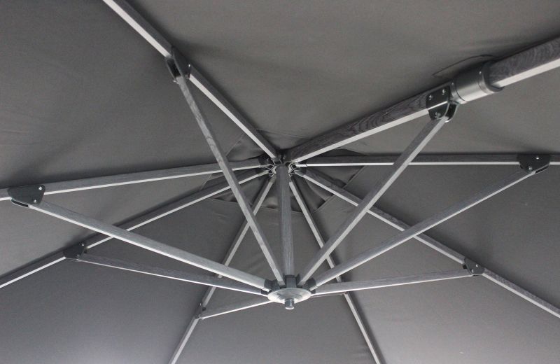 LIFT - ombrellone da giardino decentrato 3 x 4 con palo effetto legno