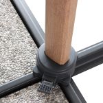 LIFT - ombrellone da giardino decentrato 3 x 3 con palo effetto legno