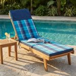 STRAND - cuscino sdraio con doppia cucitura idrorepellente a quadri