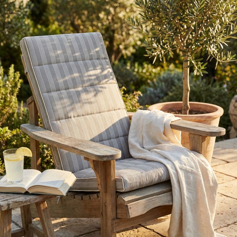 KING - cuscino alto con doppia cucitura idrorepellente a righe