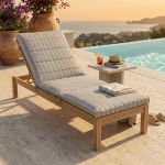 KING - cuscino sdraio con doppia cucitura idrorepellente a righe