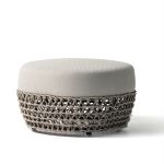 ATREIDES - pouf da esterno in alluminio e corda