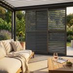 LAMM - laterale scorrevole con lamelle per pergola bioclimatica da 4 m