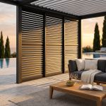 LAMM - laterale scorrevole con lamelle per pergola bioclimatica da 4 m