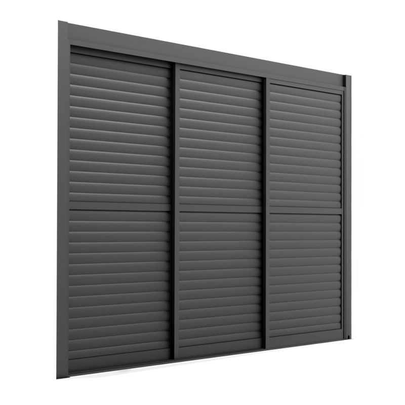LAMM - laterale scorrevole con lamelle per pergola bioclimatica da 4 m