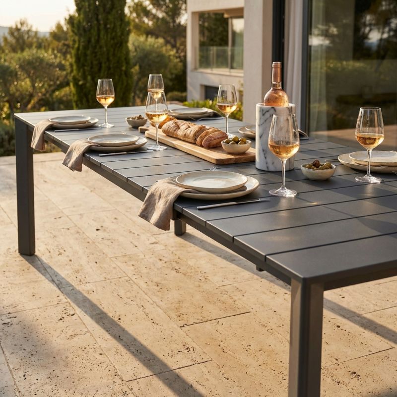 FALL - tavolo da giardino in alluminio allungabile 165/215x85