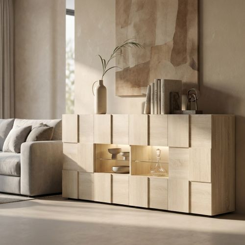 DOMO - madia di design moderno 2 ante e 4 cassetti