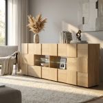DOMO - madia di design moderno 2 ante e 4 cassetti