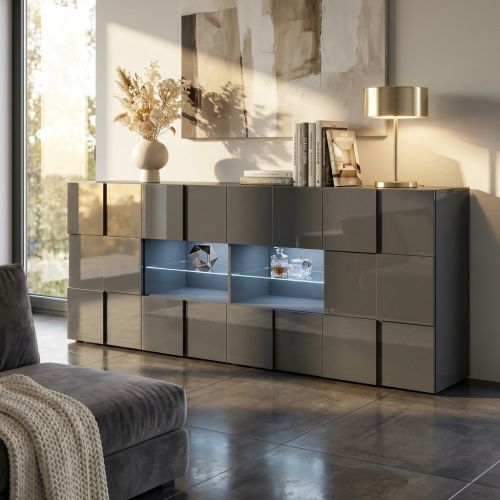 DOMO - madia di design moderno 2 ante e 4 cassetti
