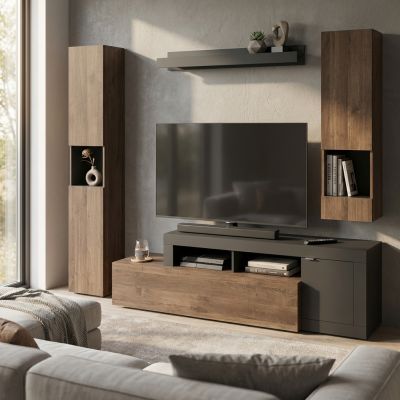 LIBERTY - parete attrezzata moderna cm 87 x 188 x 42 h