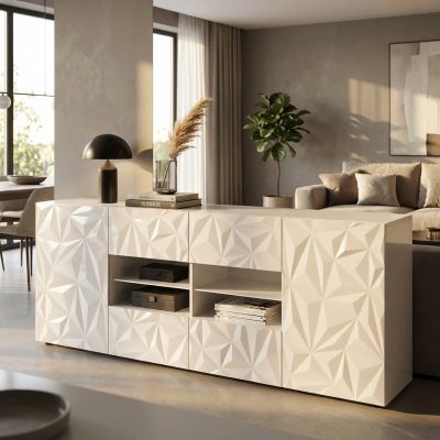 LION - madia di design moderno 2 ante 4 cassetti