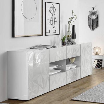 LION - madia di design moderno 2 ante 4 cassetti