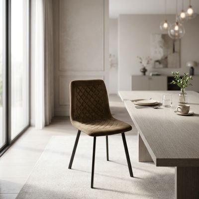 AULENA - sedia di design moderno in velluto