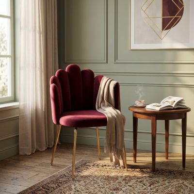 FLOW - sedia di design moderno in velluto