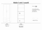 GARE - armadio moderno con due ante e due cassetti