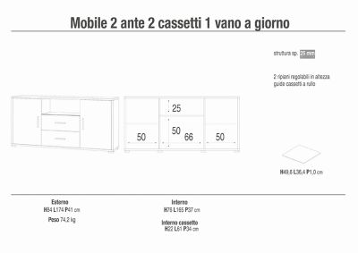 CLAUS - madia moderna per soggiorno