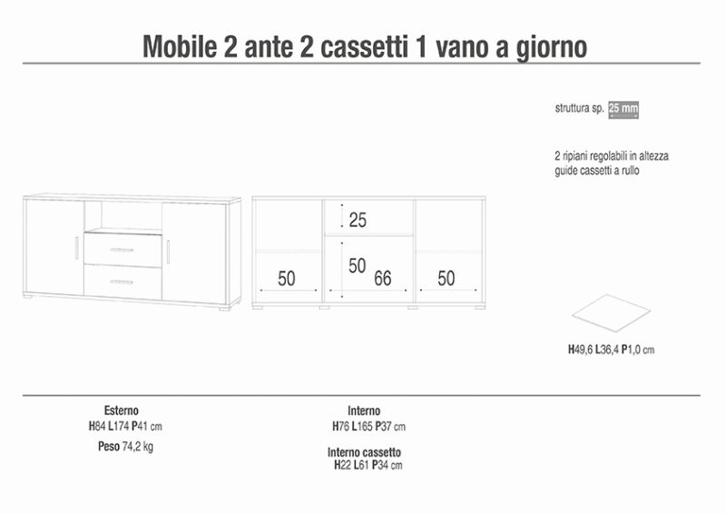 CLAUS - madia moderna per soggiorno