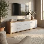 DOMA - porta tv moderno con 4 cassetti
