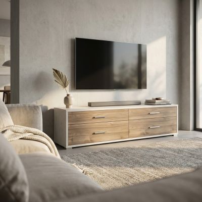 DOMA - porta tv moderno con 4 cassetti