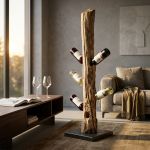 SIBILLA - porta bottiglie in legno di teak