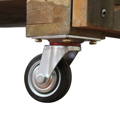 WINKY - mobile in legno riciclato con 5 ripiani su ruote