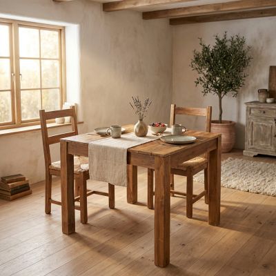 MODERATUS - tavolo da pranzo fisso in legno riciclato