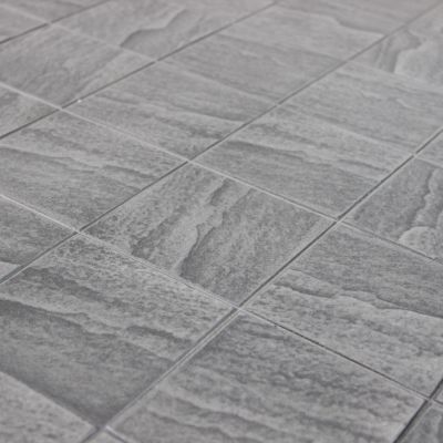 EVON - tavolo con piano rettangolare e mosaico antracite