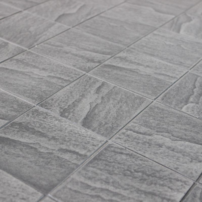 EVON - tavolo con piano rettangolare e mosaico antracite