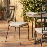ODETTE - sedia in metallo verniciato a polvere antracite