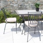 ODETTE - sedia in metallo verniciato a polvere antracite