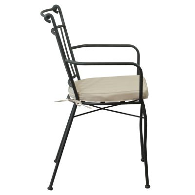 ODETTE - poltrona in metallo verniciato a polvere antracite