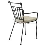 ODETTE - poltrona in metallo verniciato a polvere antracite