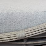 AITANA - conchiglione con struttura in alluminio wicker grigio chiaro