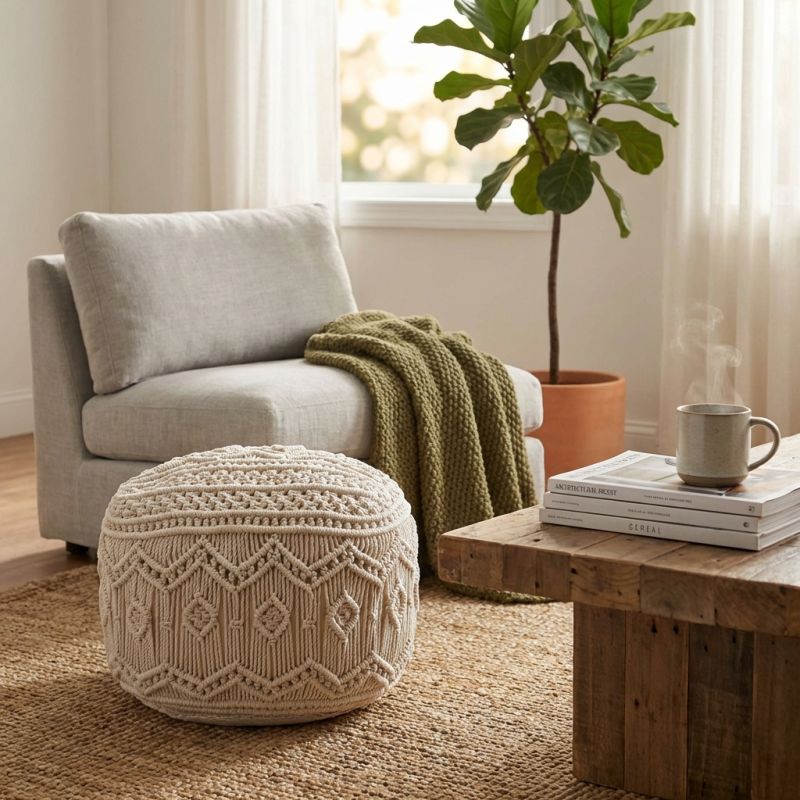 SORAYA - pouf in cotone