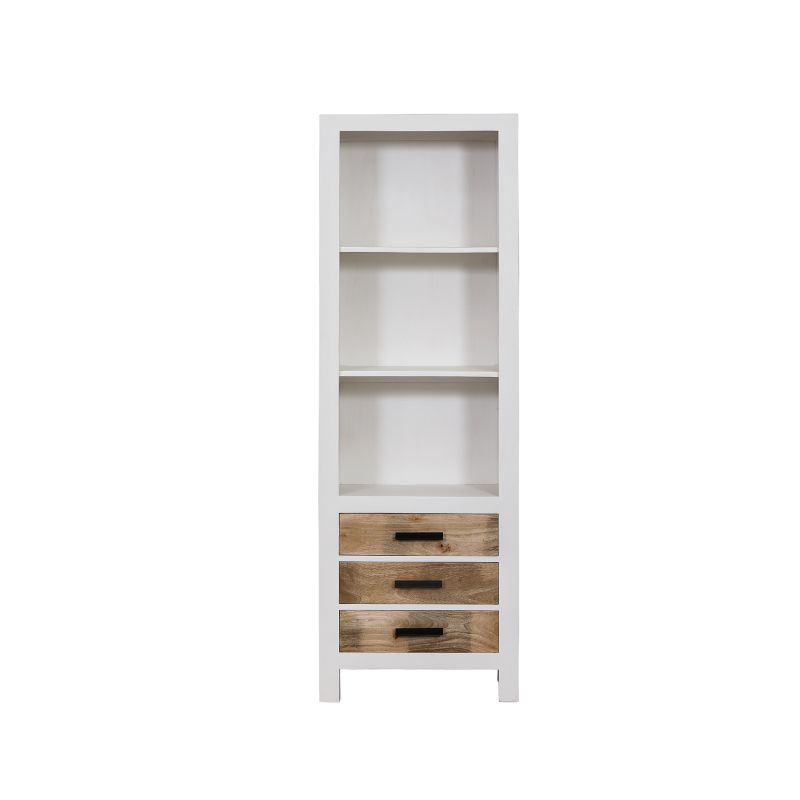 MIRELLA - mobile in legno di mango con 3 cassetti e 3 ripiani