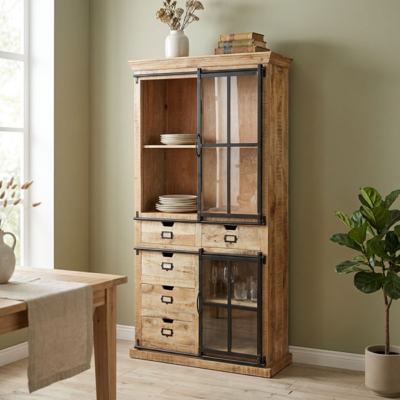 NAUTILUS - mobile in legno di mango con ante e cassetti