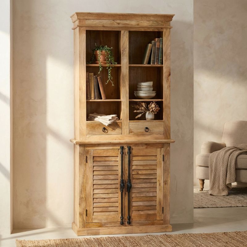 AROLD - mobile in legno di mango con 2 ante e 2 cassetti
