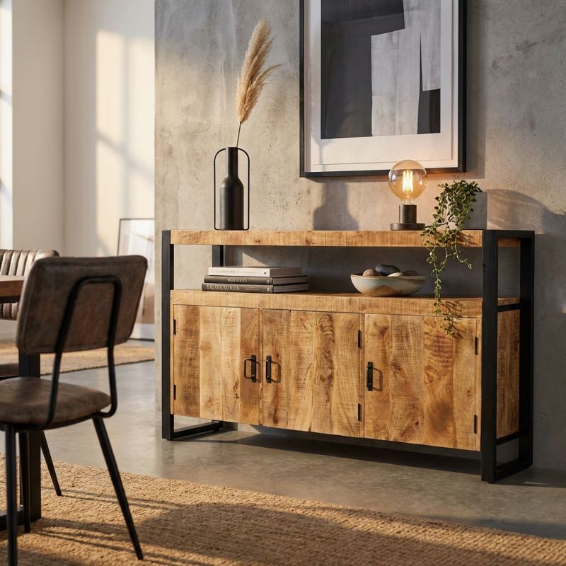 WELLINGTON - mobile in legno di mango con 3 ante