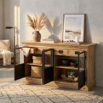 SIENNA - mobile in legno di mango con 2 ante