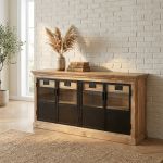 SIENNA - mobile in legno di mango con 2 ante