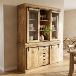PETRA - mobile in legno di mango con 2 ante, 3 mensole e 3 cassetti