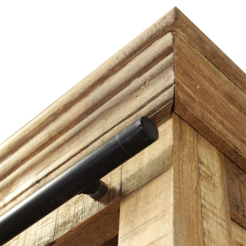 PETRA - mobile in legno di mango con 2 ante, 3 mensole e 3 cassetti
