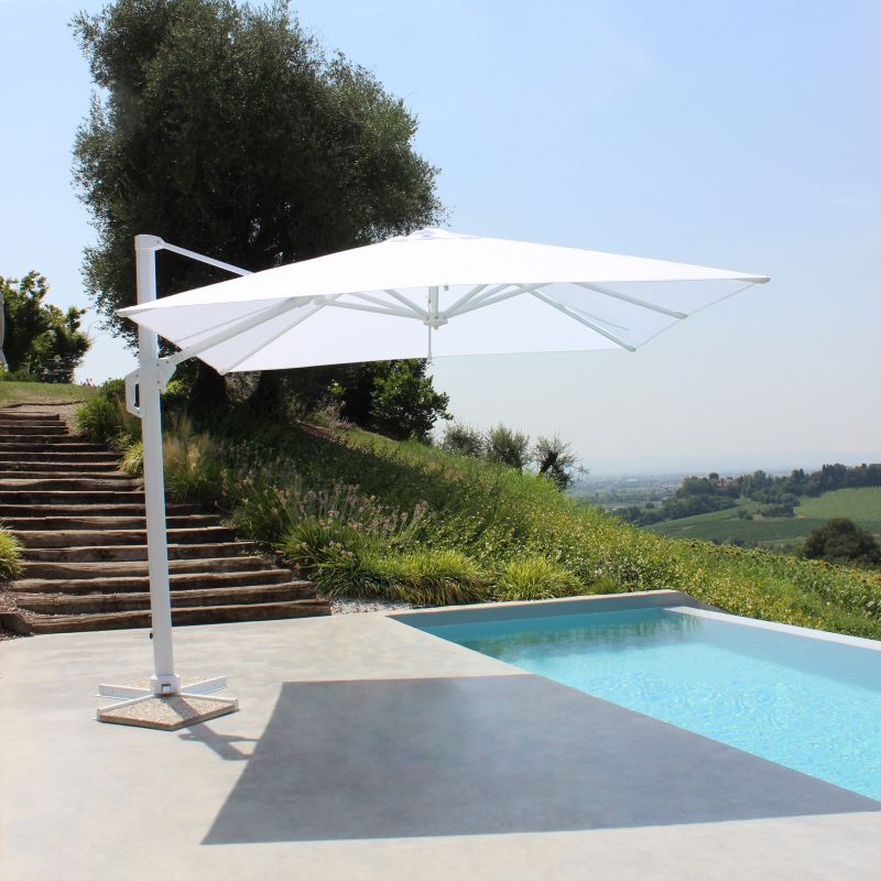 DRAX - ombrellone 3x3 m con palo laterale e telo in nylon