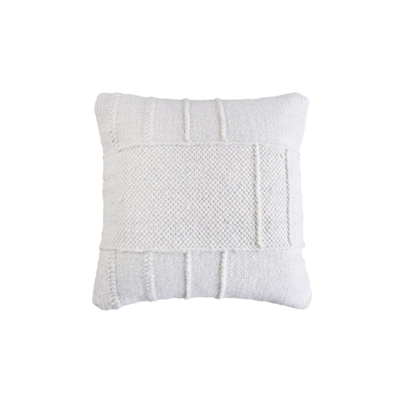 ORSON - cuscino in lana avorio con decoro 45 x 45