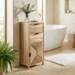 AZEL - mobiletto in legno con 2 cassetti e 1 anta