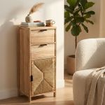 AZEL - mobiletto in legno con 2 cassetti e 1 anta