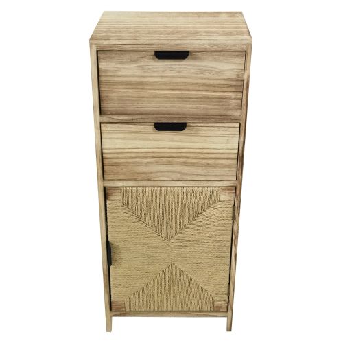 AZEL - mobiletto in legno con 2 cassetti e 1 anta